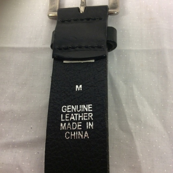 𝅺🛍. Black Leather Rhinestone Belt - Picture 2 of 3